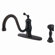 Elements of Design Heritage Singe Handle Centerset Kitchen Faucet with Buckingham Lever Handle