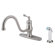 Elements of Design Heritage One Handle Centerset Kitchen Faucet with Buckingham Lever Handle