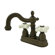 Elements of Design Centerset Bathroom Faucet with Double Porcelain Cross Handles