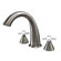 Elements of Design Double Handle Deck Mount Roman Tub Faucet Trim Porcelain Cross Handle