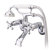 Elements of Design Double Handle Deck Mount Clawfoot Tub Faucet Trim