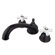 Elements of Design Double Handle Deck Mount Roman Tub Faucet Trim Porcelain Cross Handle