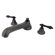 Elements of Design Metropolitan Double Handle Deck Mount Roman Tub Faucet Trim Metal Lever Handle