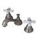 Elements of Design Widespread Bathroom Faucet with Double Porcelain Cross Handles