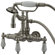 Elements of Design Hot Springs Three Handle Wall Mount Clawfoot Tub Faucet with Hand Shower
