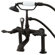 Elements of Design Hot Springs Deck Mount Clawfoot Tub Faucet with Handshower
