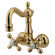 Elements of Design Hot Springs Double Handle Deck Mount Clawfoot Tub Faucet Trim Metal Cross Handle