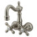 Elements of Design Hot Springs Double Handle Deck Mount Clawfoot Tub Faucet Trim Metal Cross Handle