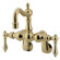 Elements of Design Hot Springs Double Handle Wall Mount Clawfoot Tub Faucet Trim Metal Lever Handle