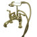 Elements of Design Hot Springs Double Handle Deck Mount Clawfoot Tub Faucet Trim Metal Lever Handle