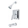 Elements of Design Silver Sage Single Handle Tub and Shower Faucet with Diverter