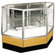Sturdy Store Displays Streamline 38" x 51" Full Vision Inside Corner Showcase with Mirror Back