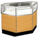 Sturdy Store Displays Streamline 38" x 34" Jewelry Vision Inside Corner Showcase with Panel Back