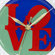 PS Collection Robert Indiana "Love" Porcelain Wall Clock