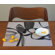 Modern-Twist Matrix Placemat in Black on Clear Base