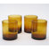 Certified International Bubble Amber Double Old Fashion (Set of 4)