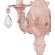 Jubilee Collection  Wall Sconce with White/Pink Net Flower Shade in Pink