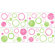 Sweet Jojo Designs Circles Pink Wall Decals - Set of 4 Sheets