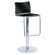 Chintaly Imports Adjustable Height Swivel Stool in Black Rgn. Leather