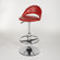 Chintaly Imports Adjustable Swivel Stool with Round Seat in Red