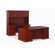 Paoli Prominence Bow Top Executive Desk with Center Drawer
