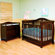 AFG Furniture Athena Spring Convertible Crib with Toddler Rail and Grace Changing Table in Espresso