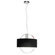 Zaneen Lighting Ring 18.12" Pendant with Black Glass in Chrome