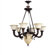 Zaneen Lighting Santos Seven Light Traditional Chandelier in Iron