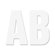 Higgins Vinyl Numbers/Letters, 1/4", White