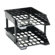 Deflect-O Corporation Super Tray Unbreakable Countertop Tray Set, Two-Tier, Plastic, Black                                                         