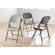 Iceberg Enterprises Economy Folding Chair in Platinum (Pack of 4)