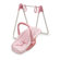 Badger Basket Doll Swing and Carrier in Pink Gingham