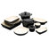 Raymond Blanc by Anolon Black and Cream Stoneware 24cm Fluted Dish
