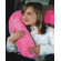 Kalencom Seat Belt Snoozer in Pink / Lilac Minky