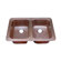 Yosemite Home Decor Hammered Double Bowl Undermount or Topmount Copper Kitchen Sink