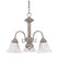 Nuvo Lighting Ballerina 3 Light Chandelier with Alabaster Bell Glass