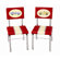 Guidecraft Retro Racers Extra Kid's Desk Chair (Set of 2)