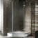 Vigo Neo-Angle Door Frameless Shower Enclosure with Base & Knob Handles