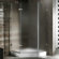 Vigo Neo-Angle Door Frameless Shower Enclosure with Base & Knob Handles