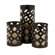 IMAX Norte Cutwork Wrought Iron and Glass Votives (Set of 3)