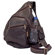 David King Backpack-Style Cross Body Bag in Distressed Leather