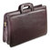 Jack Georges University Double Gusset Zip Top Tri-Pocket Briefcase