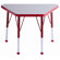 ECR4kids 20" x 33" Trapezoid Learning Table in Maple