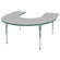ECR4kids 60" x 66" Horseshoe Shaped Adjustable Activity Table in Gray