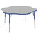 ECR4kids 60" Flower Shaped Adjustable Activity Table in Gray
