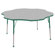ECR4kids 60" Flower Shaped Adjustable Activity Table in Gray