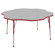 ECR4kids 60" Flower Shaped Adjustable Activity Table in Gray