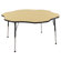 ECR4kids 60" Flower Shaped Adjustable Activity Table in Maple