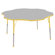 ECR4kids 60" Flower Shaped Adjustable Activity Table in Gray