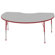 ECR4kids 48 x 72 Kidney Shaped Adjustable Activity Table in Gray